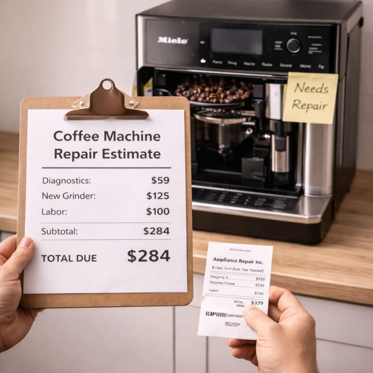how much is miele coffee machine repair