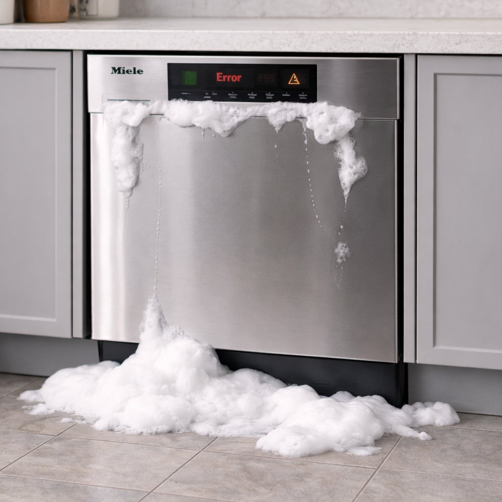 Miele dishwasher leaking water — diagnosis and repair